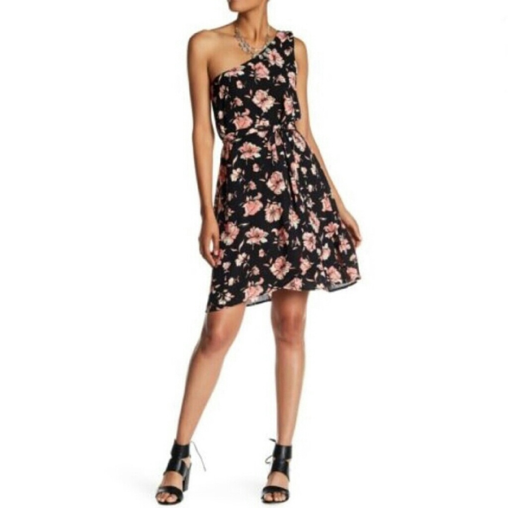 DR2 by Daniel Rainn One Shoulder Floral Dress